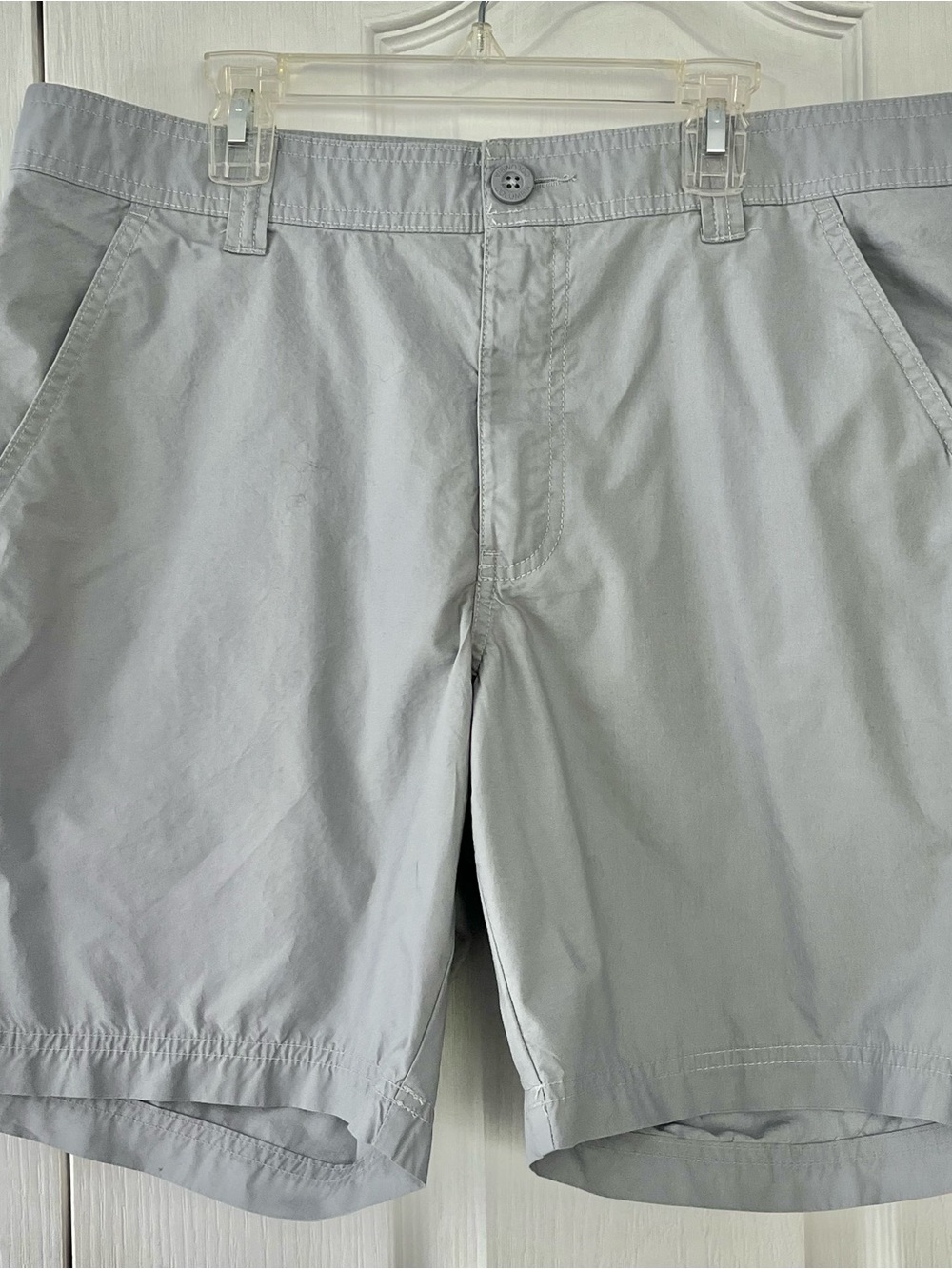 Columbia Shorts Men 34 Lt Grey Sportswear Cotton XM4805 Casual Outdoor 8" Inseam